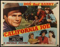 7k053 CALIFORNIA JOE style A 1/2sh '43 close up of Don 'Red' Barry, Twinkle Watts, Wally Vernon!