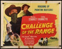 7k058 CHALLENGE OF THE RANGE style B 1/2sh '49 Charles Starrett,Burnette in action-'n-rhythm rampage