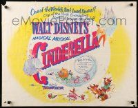 7k062 CINDERELLA 1/2sh R57 Disney's classic musical cartoon, the greatest love story ever told!