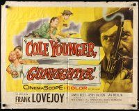 7k063 COLE YOUNGER GUNFIGHTER 1/2sh '58 many great images of cowboy Frank Lovejoy!