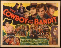 7k067 COWBOY & THE BANDIT 1/2sh '35 Rex Lease, Wally Wales, Bobby Nelson, Art Mix, poker gambling!