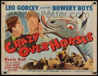 7k072 CRAZY OVER HORSES 1/2sh '51 Leo Gorcey, Huntz Hall, Bowery Boys, horse racing & gambling!