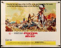 7k073 CUSTER OF THE WEST 1/2sh '68 art of Robert Shaw vs Indians at the Battle of Little Big Horn!