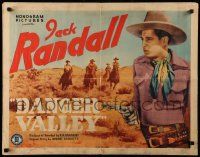 7k076 DANGER VALLEY 1/2sh '37 great images of Jack Randall, Lois Wilde, Charles King!
