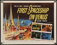 7k095 FIRST SPACESHIP ON VENUS 1/2sh '62 you are there on man's most exciting incredible journey!