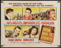 7k001 FROM HERE TO ETERNITY 1/2sh '53 Burt Lancaster, Kerr, Sinatra, Donna Reed, Clift