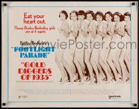 7k108 GOLD DIGGERS OF 1935/FOOTLIGHT PARADE 1/2sh '70 Busby Berkeley, cool image of sexy dancers!