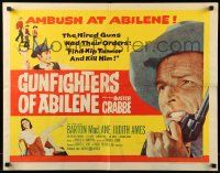7k112 GUNFIGHTERS OF ABILENE 1/2sh '59 super close up of cowboy Buster Crabbe with gun!