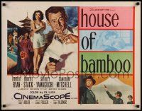 7k122 HOUSE OF BAMBOO 1/2sh '55 Sam Fuller, artwork of Robert Ryan, sexy Shirley Yamaguchi!