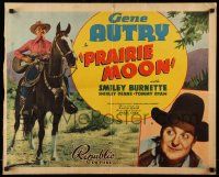 7k195 PRAIRIE MOON style B 1/2sh '38 singing cowboy Gene Autry riding Champion, Smiley Burnette!