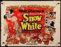 7k229 SNOW WHITE & THE SEVEN DWARFS 1/2sh R58 Walt Disney animated cartoon fantasy classic!