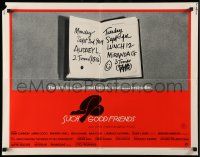 7k239 SUCH GOOD FRIENDS int'l 1/2sh '72 Otto Preminger, image of little black book, Saul Bass art!