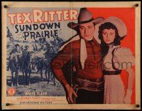 7k241 SUNDOWN ON THE PRAIRIE 1/2sh '39 great western images of Tex Ritter, Louise Massey!