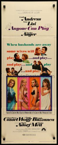 7k315 ANYONE CAN PLAY insert '68 sexiest near-naked Ursula Andress, Virna Lisi, Auger, Mell