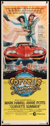 7k395 CORVETTE SUMMER insert '78 Mark Hamill & sexy Annie Potts on bizarre 'custom' Corvette!