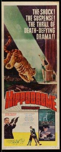 7k495 HIPPODROME insert '61 Tom Jung circus art, the thrill of death-defying drama!
