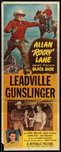 7k616 LEADVILLE GUNSLINGER insert '52 cool montage of Allan Rocky Lane & his horse Black Jack!