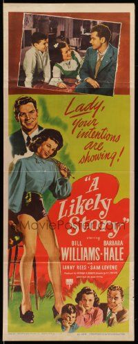 7k629 LIKELY STORY insert '46 sexy artist Barbara Hale, lady, your intentions are showing!
