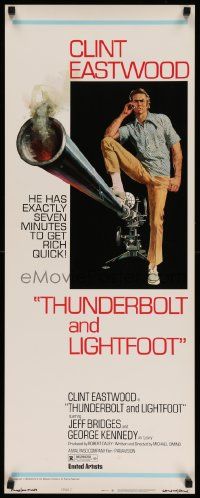 7k864 THUNDERBOLT & LIGHTFOOT style C insert '74 art of Clint Eastwood with HUGE gun by McGinnis!