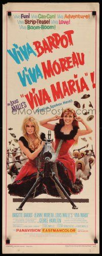 7k898 VIVA MARIA insert '66 Louis Malle, sexiest French babes Brigitte Bardot & Jeanne Moreau!