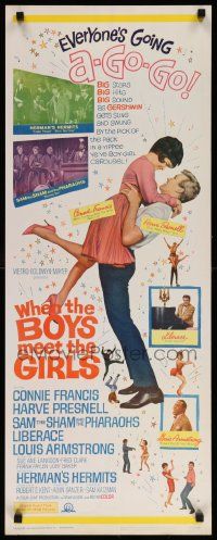 7k940 WHEN THE BOYS MEET THE GIRLS insert '65 Connie Francis, Liberace, Herman's Hermits!