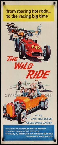 7k964 WILD RIDE insert '60 from roaring hot rods to the racing big time, cool artwork!