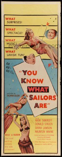 7k995 YOU KNOW WHAT SAILORS ARE insert '54 sexy English harem girls, Akim Tamiroff!