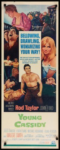 7k996 YOUNG CASSIDY insert '65 John Ford, womanizing Rod Taylor, sexy Julie Christie!