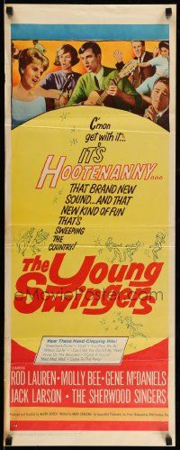 7k997 YOUNG SWINGERS insert '63 it's a real hot Hootenanny with a bundle of young swingers!