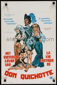 7m005 AMOROUS ADVENTURES OF DON QUIXOTE & SANCHO PANZA Belgian '76 sexy cartoon art by L. Salk!