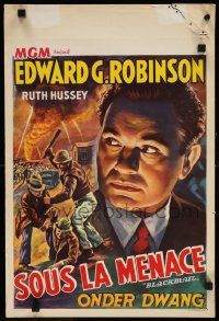 7m033 BLACKMAIL Belgian R40s cool different artwork of escaped convict Edward G. Robinson!