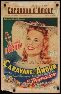 7m047 CAN'T HELP SINGING Belgian '46 art of Deanna Durbin in her first Technicolor triumph!