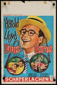 7m096 FUNNY SIDE OF LIFE Belgian '63 great different artwork of Harold Lloyd, compilation!
