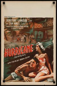 7m125 HURRICANE Belgian R50s different art of Dorothy Lamour in sarong with Jon Hall!