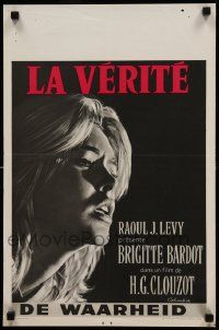 7m153 LA VERITE Belgian '60 super sexy Brigitte Bardot, Henri-Georges Clouzot, The Truth!