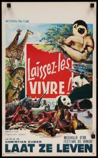 7m159 LAISSEZ-LES VIVRE Belgian '69 let them live, Christian Zuber's wildlife documentary!