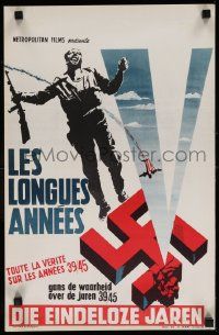 7m167 LES LONGUES ANNEES Belgian '64 Andre Tranche, art of swastika & crashing bomber!