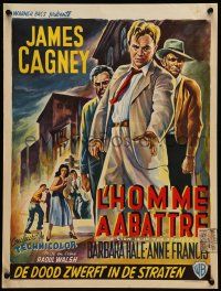7m171 LION IS IN THE STREETS Belgian '54 the gutter was James Cagney's throne, different art!