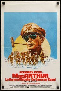 7m174 MacARTHUR Belgian '77 daring, brilliant, stubborn World War II Rebel General Gregory Peck!