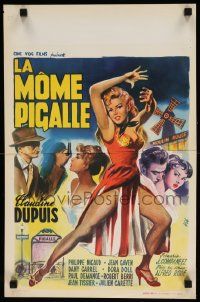 7m178 MAIDEN Belgian '55 La Mome Pigalle, great art of full-length sexy Claudine Dupuis by Wik!