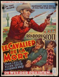 7m181 MAN IN THE SADDLE Belgian '51 cowboy Randolph Scott in western action, Joan Leslie!