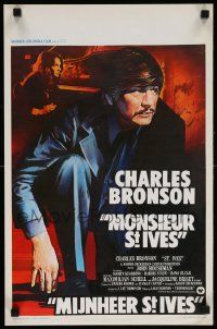 7m251 ST. IVES Belgian '76 different art of Charles Bronson & sexy Jacqueline Bisset!