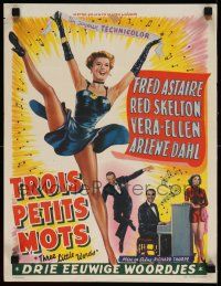 7m266 THREE LITTLE WORDS Belgian '50 art of Fred Astaire, Red Skelton & sexy dancing Vera-Ellen!