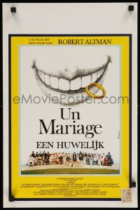 7m290 WEDDING Belgian '78 Robert Altman, Carol Burnett, Mia Farrow, cast portrait!