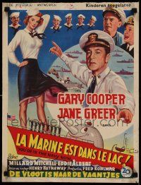 7m304 YOU'RE IN THE NAVY NOW Belgian '51 officer Gary Cooper blows his top, Jane Greer