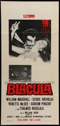 7m364 BLACULA Italian locandina '73 black vampire William Marshall is deadlier than Dracula!