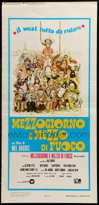 7m365 BLAZING SADDLES Italian locandina '75 classic Mel Brooks, different art by Rick Meyerowitz!