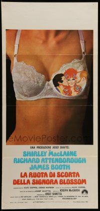 7m367 BLISS OF MRS. BLOSSOM Italian locandina '68 Shirley MacLaine, Attenborough, wacky bra!