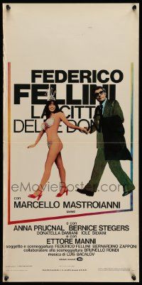 7m412 CITY OF WOMEN Italian locandina '80 Fellini's La Citta delle donne, Mastroianni & sexy girl