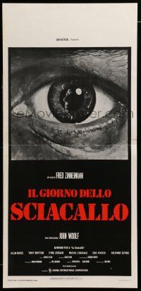 7m439 DAY OF THE JACKAL Italian locandina '73 Fred Zinnemann assassination classic, different art!